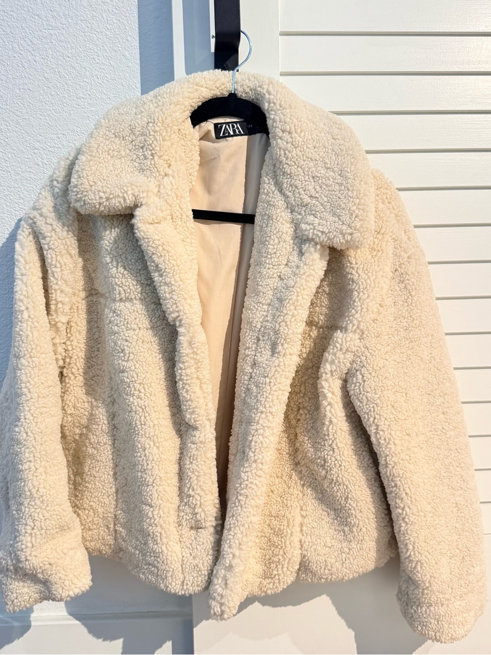 ZARA Cream Teddy Sherpa Jacket